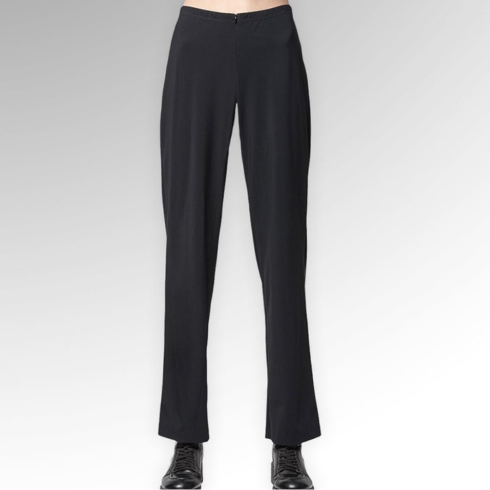 Porto San Francisco‎ Traveler Black Straight Flowy Leg  Jet Jersey Pants
